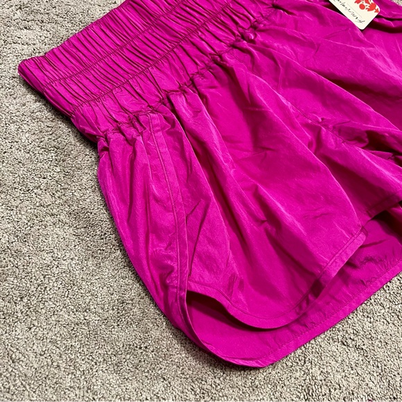 NWT Free People Hot Pink Fuchsia Athletic Shorts Built-in Panty Size S - Picture 2 of 11